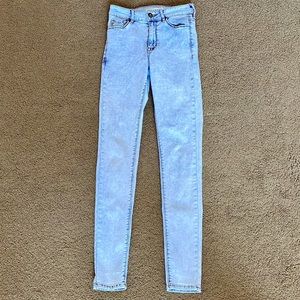 PACSUN HIGH RISE ACID WASHED JEANS